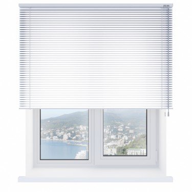 Горизонтальные жалюзи 1003, цвет белый, 25 мм  (18мкм)