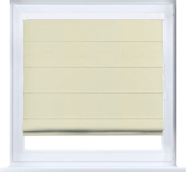 Римская штора «Кортин» кассетная, ткань блэкаут однотонный, бежевый