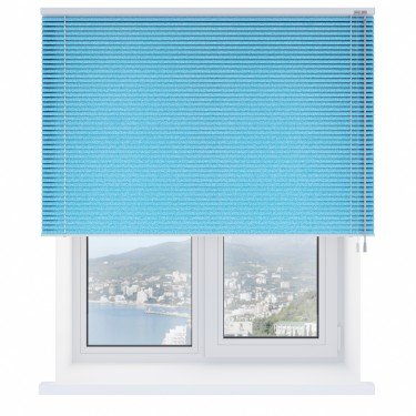 Горизонтальные жалюзи 491 голубой металлик