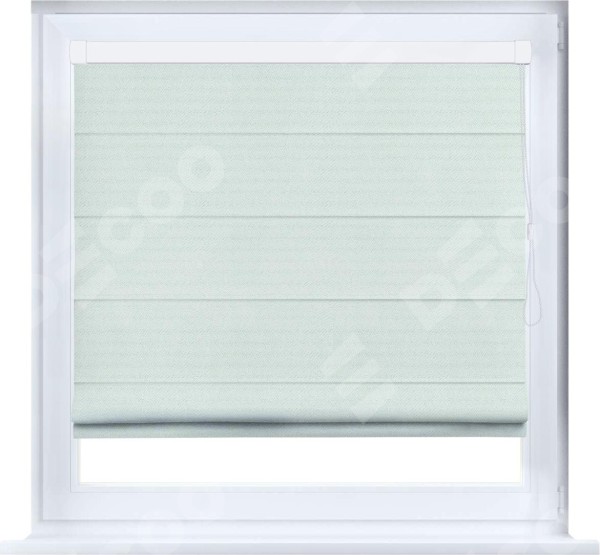 Римская штора «Кортин» кассетная, ткань блэкаут однотонный, молочный