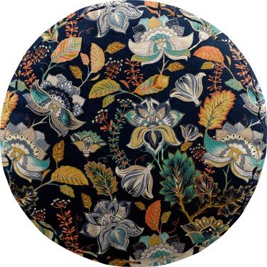 Подушка круглая Cortin «Тёмный букет»