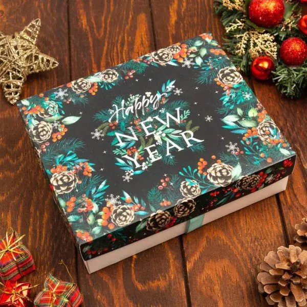 Набор махровых полотенец Этель Happy new year 30х30 см -5шт, 100% хл, 340гр/м2