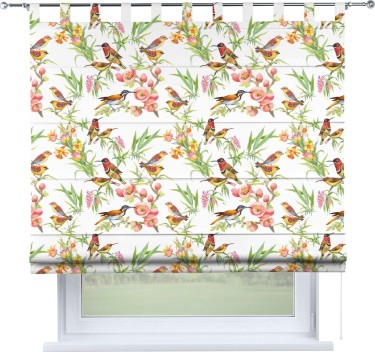 Римская штора на петлях «Певчие птички»