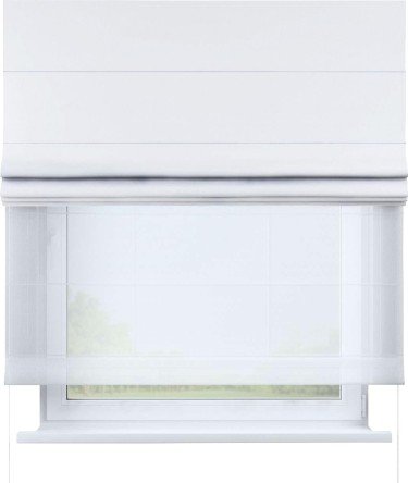 Римская штора день-ночь, вельвет белый