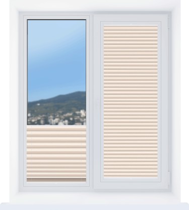 Штора плиссе ткань Жемчуг светло-розовый