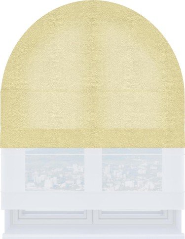 Римская штора «Кортин» день-ночь для арочного проёма, ткань софт однотонный молочный