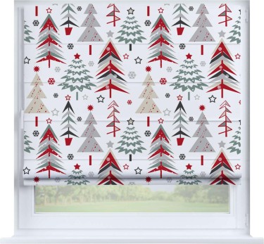 Римская штора «Кортин» на створку «Волшебство зимы»