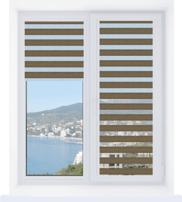 Рулонная штора День-ночь Уни 2 City 11, размеры от 20 до 120 см