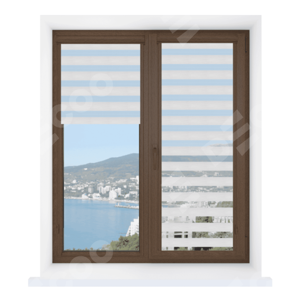 Рулонная штора День-ночь Уни 2 Lavander белый