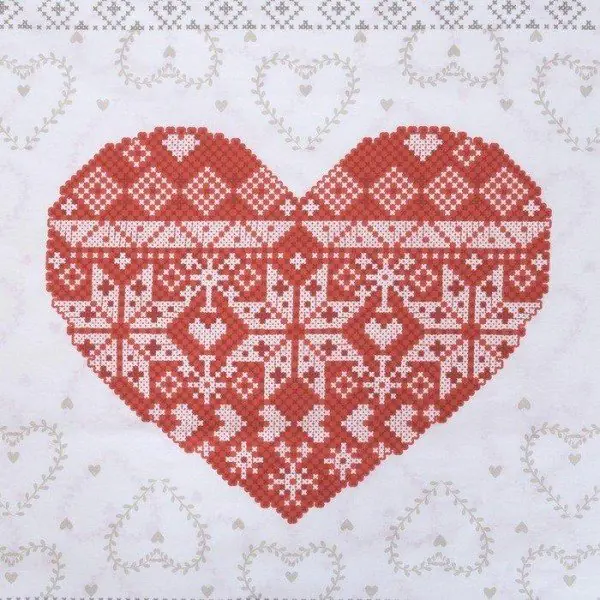 Постельное бельё "Этель" 1.5 сп Heart 143*215 см, 150*214 см, 70*70 см -2 шт, 100% хл, бязь