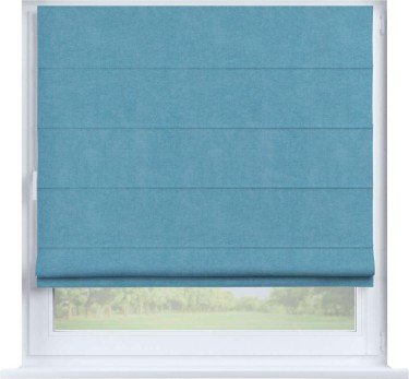 Римская штора «Кортин» на створку, ткань вельвет ментоловый