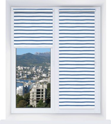 Рулонная штора Мини с принтом Морская полоска