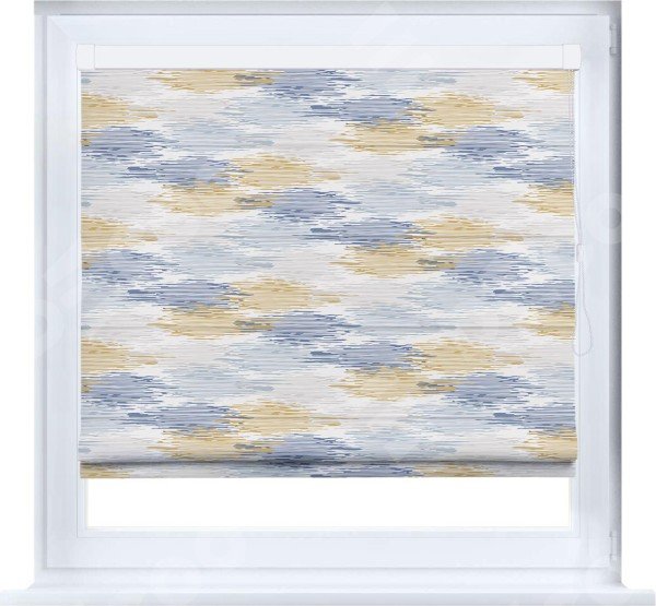 Римская штора «Кортин» кассетная «Полосатая волна»