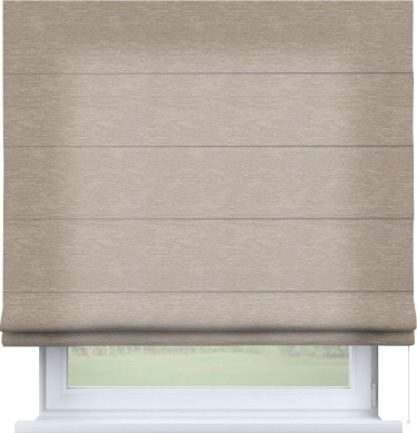 Римская штора «Кортин» для проема, ткань софт однотонный тёмно-бежевый