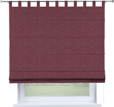 Римская штора на петлях «Кортин», ткань лён димаут, марсала