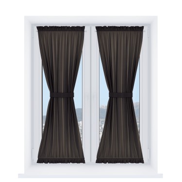 Штора песочные часы «Кортин» блэкаут однотонный венге