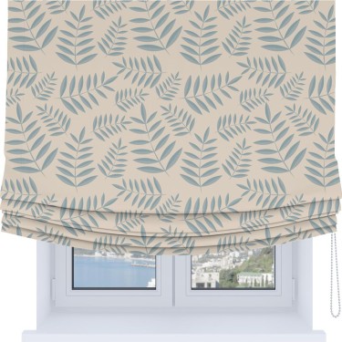 Римская штора Soft с мягкими складками, «Веточка с листочками»