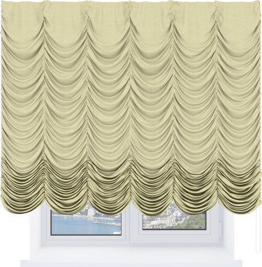 Французская штора «Кортин», софт однотонный молочный