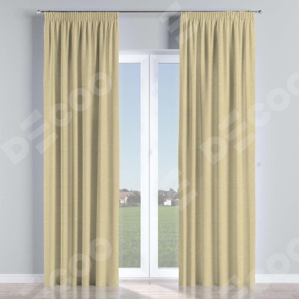 Комплект штор на тесьме «Карандаш», софт однотонный светло-бежевый