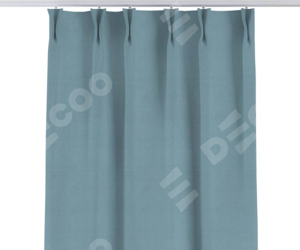 Комплект штор 2 шт, блэкаут однотонный серо-голубой, высота от 100 см