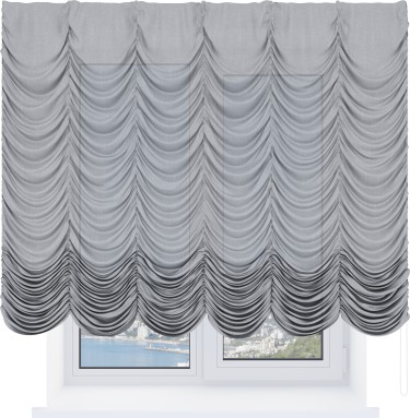 Французская штора «Cortin», лён серый