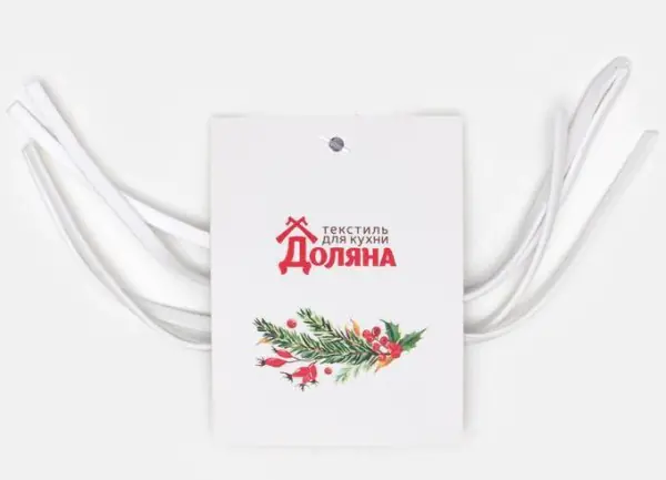 Набор для декора столовых предметов «Снежинка», 4 шт, цв.красный 6х7 см, 100% п/э, фетр