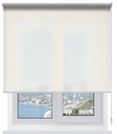 Рулонная штора Павлин белый 01