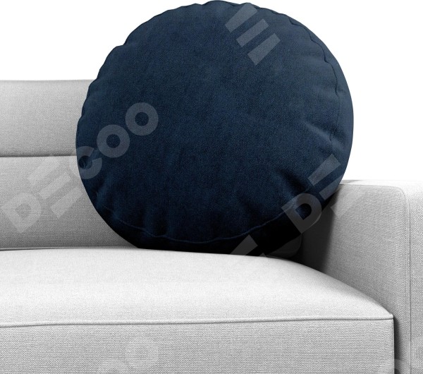 Подушка круглая Cortin вельвет тёмно-синий