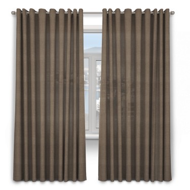 Шторы на люверсах ткань лён мокко